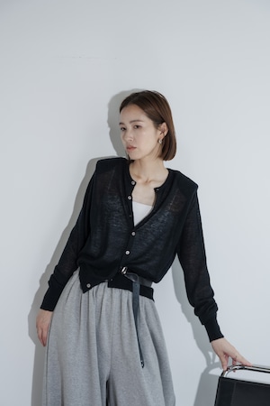 cache-coeur sheer cardigan(black) ご注文から1週間前後で発送