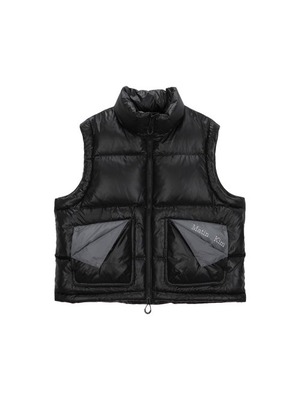 [MATIN KIM] FOLDED POCKET DOWN VEST FOR WOMEN IN BLACK