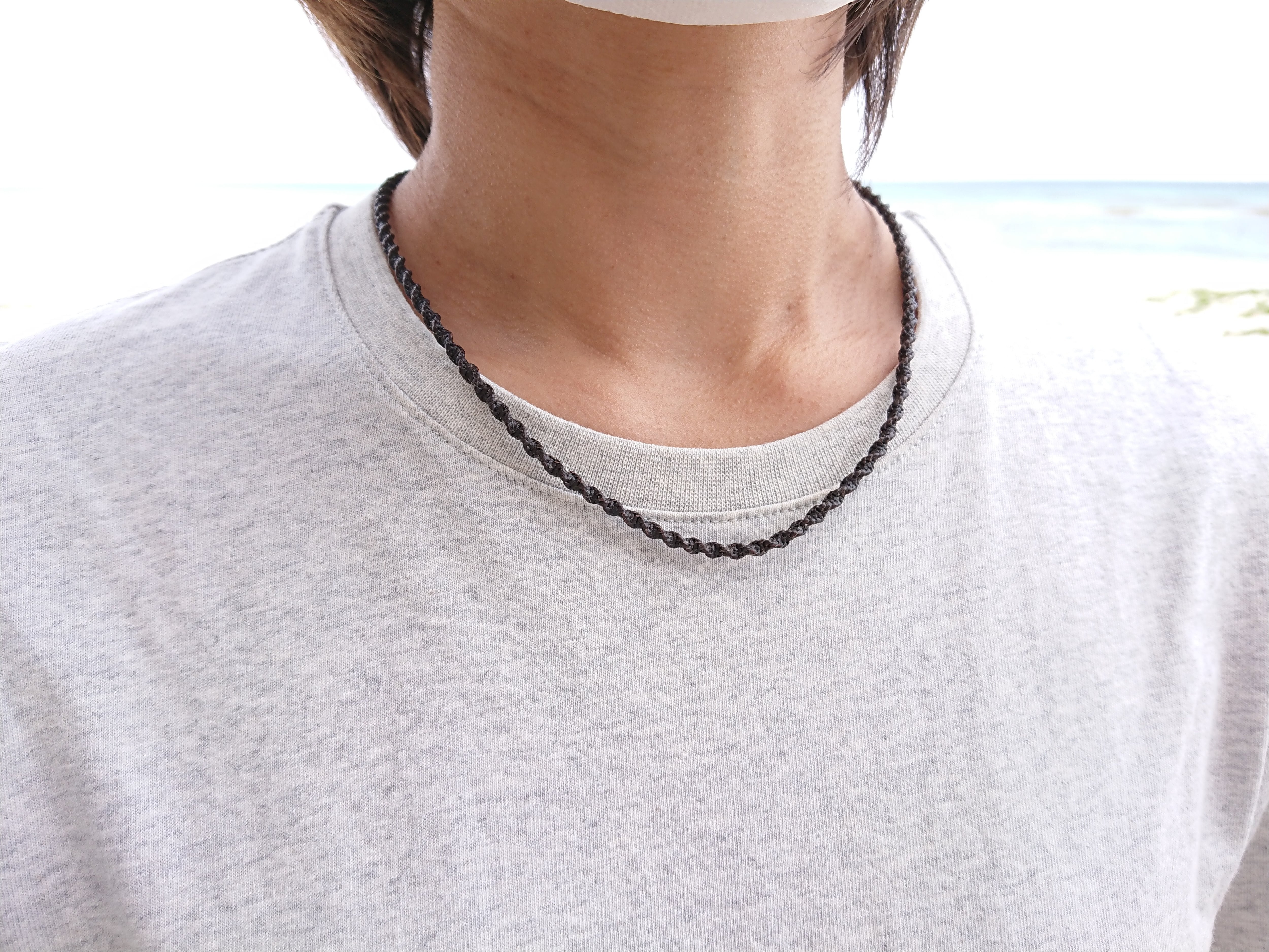 マクラメネックレス紐 《ねじり結び》 | KiKi natural handmade