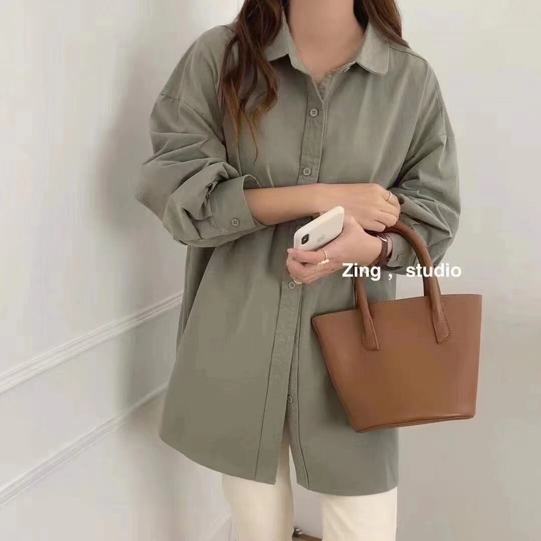 ラウンドカラーオーバーシャツ　AJ2205-D17　　