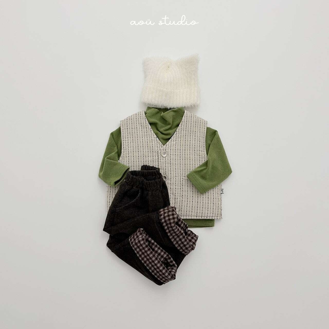 〖取寄〗韓国子供服 / 26winter / aoustudio /ポポ ロールアップ パンツ / キッズ服 *XS~L*