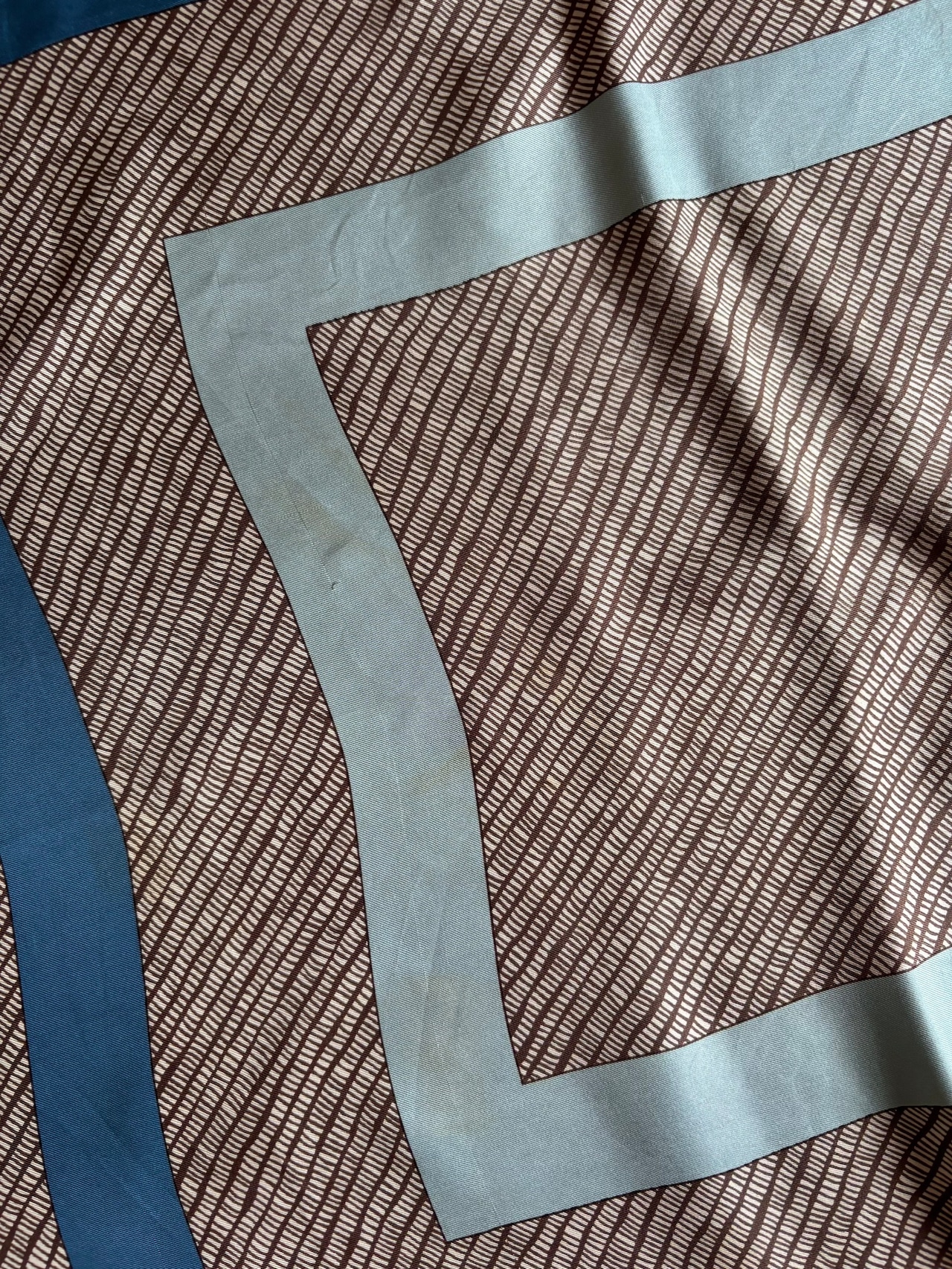 geometric frame silk scarf-5150-8