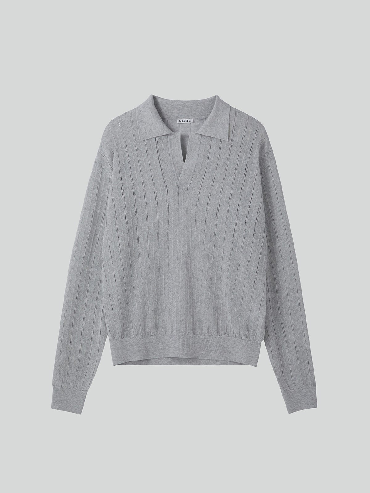 ☆RIIZE ソンチャン 着用！！【RECTO】LACE RIB SHEER KNIT TOP