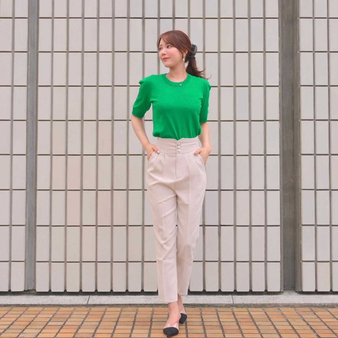ボトムス パンツ デート ワイドパンツ ハイウエスト かわいい
