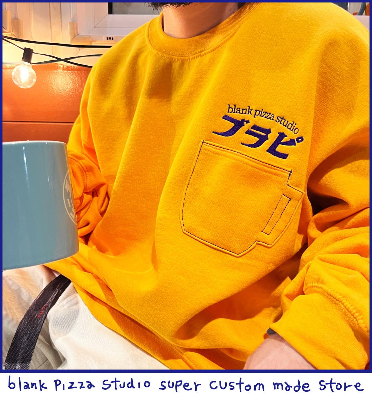 ブラピ EMBROIDERY POCKET CREW NECK SWEAT (4色)