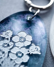 【数量限定】植物標本 key ring　◇ネモフィラ