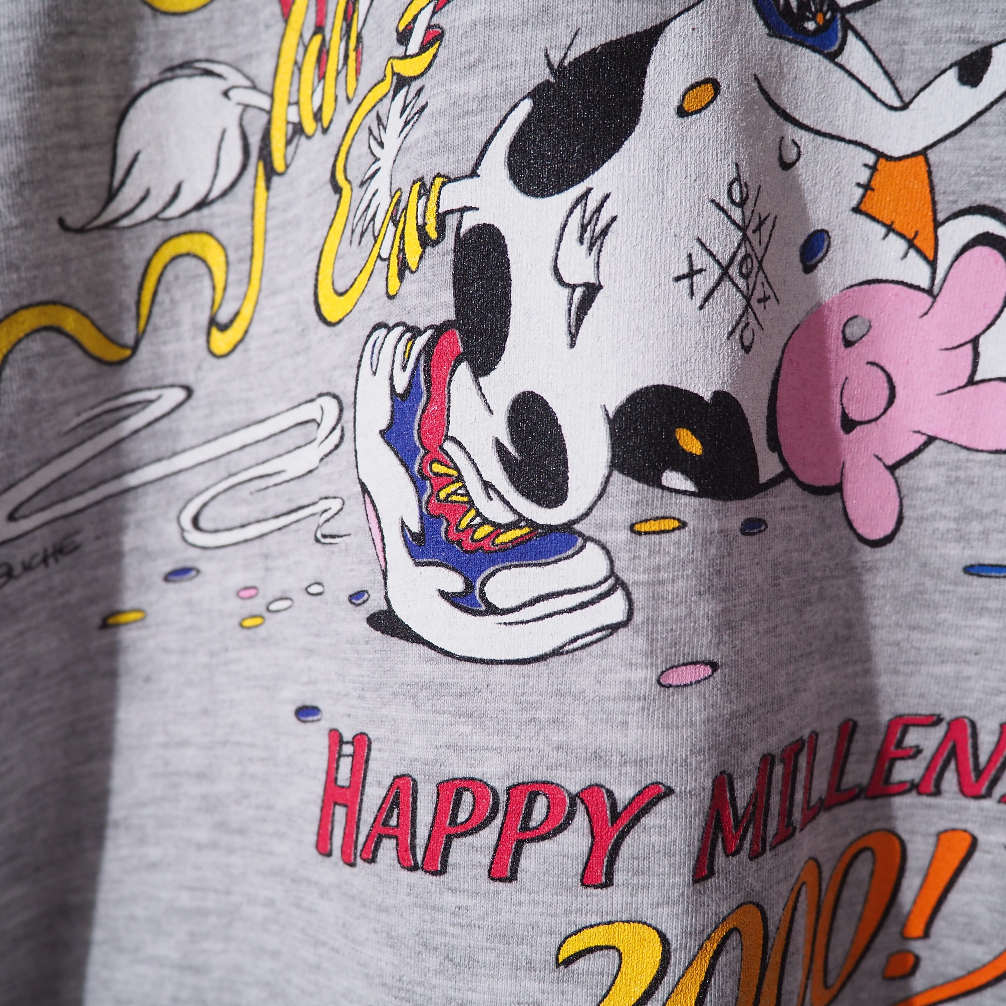 " Happy Millennium 2000!" Animal printed SS Tee