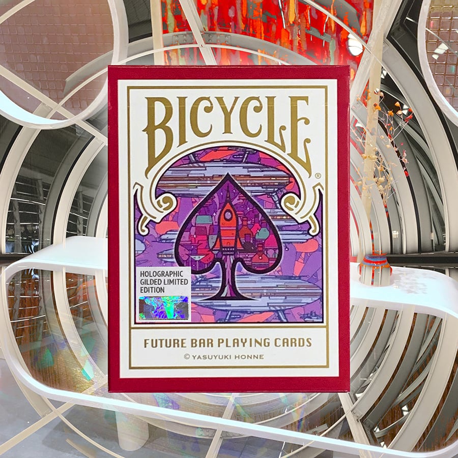 Holographic Gilded版】Bicycle Future Bar Playing Cards (カスタム