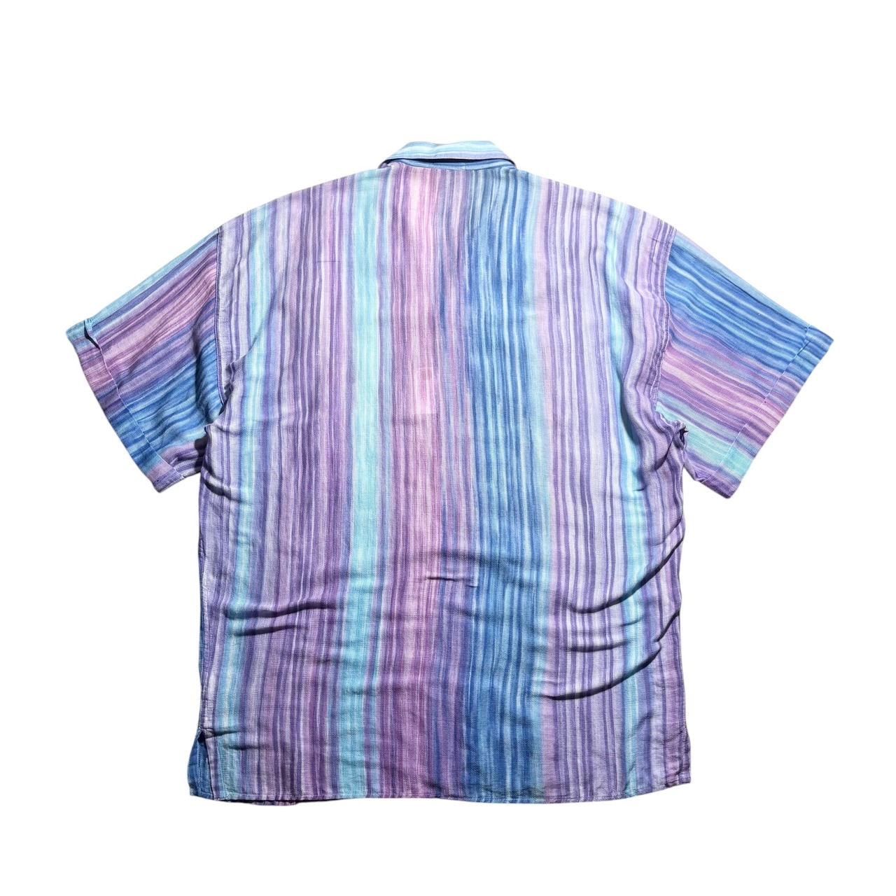vintage V2 by VERSACE stripe open collar shirt