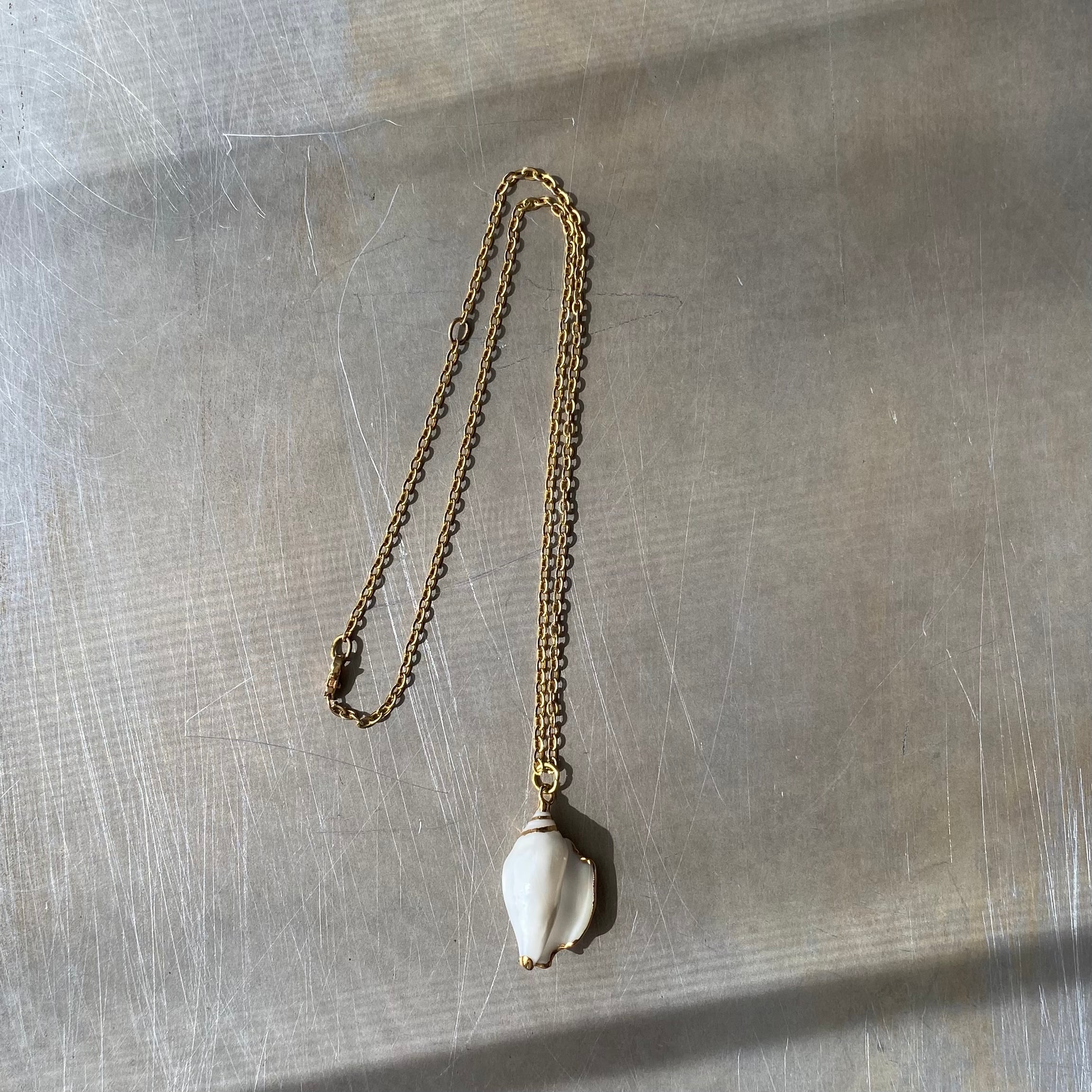 シェル ネックレス レトロ Vintage USA retro natural shell charm