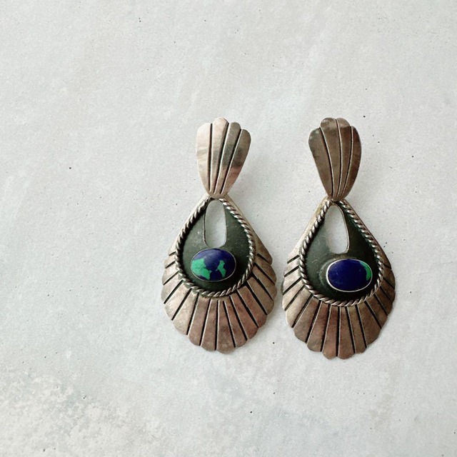 Vintage Mexican Silver Tasco Earrings 【J650】