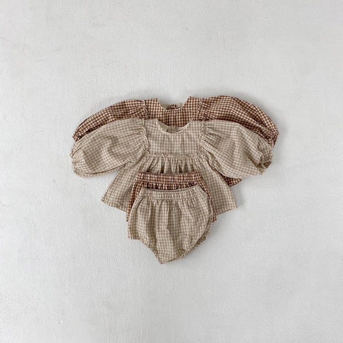 【BABY】秋新作 チェック柄セットアップ