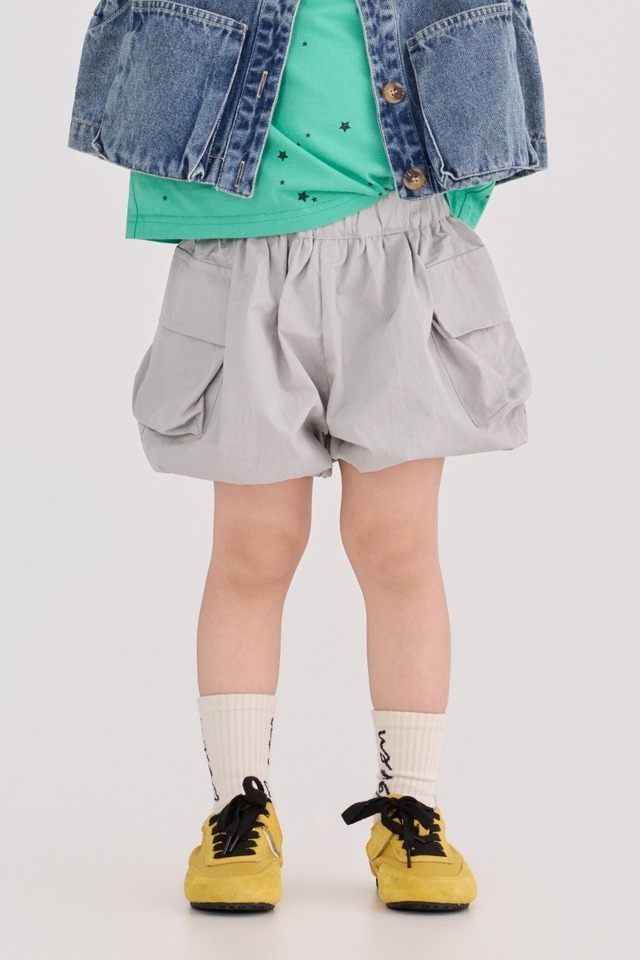 カーゴバルーンショートパンツ（ライトグレー）BOBI 2026春｜90-150cm｜ボトムス｜短パン｜ブルマ ［取寄］