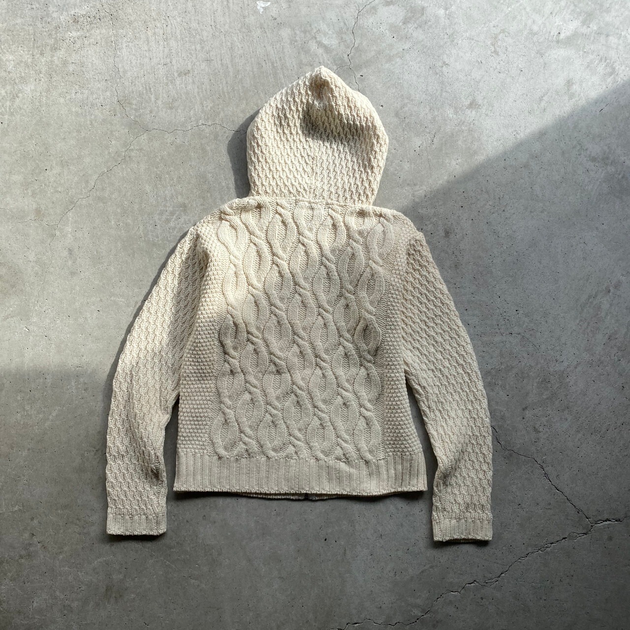 ladies】デッドストック アイルランド製 ARAN CRAFTS フルジップ 