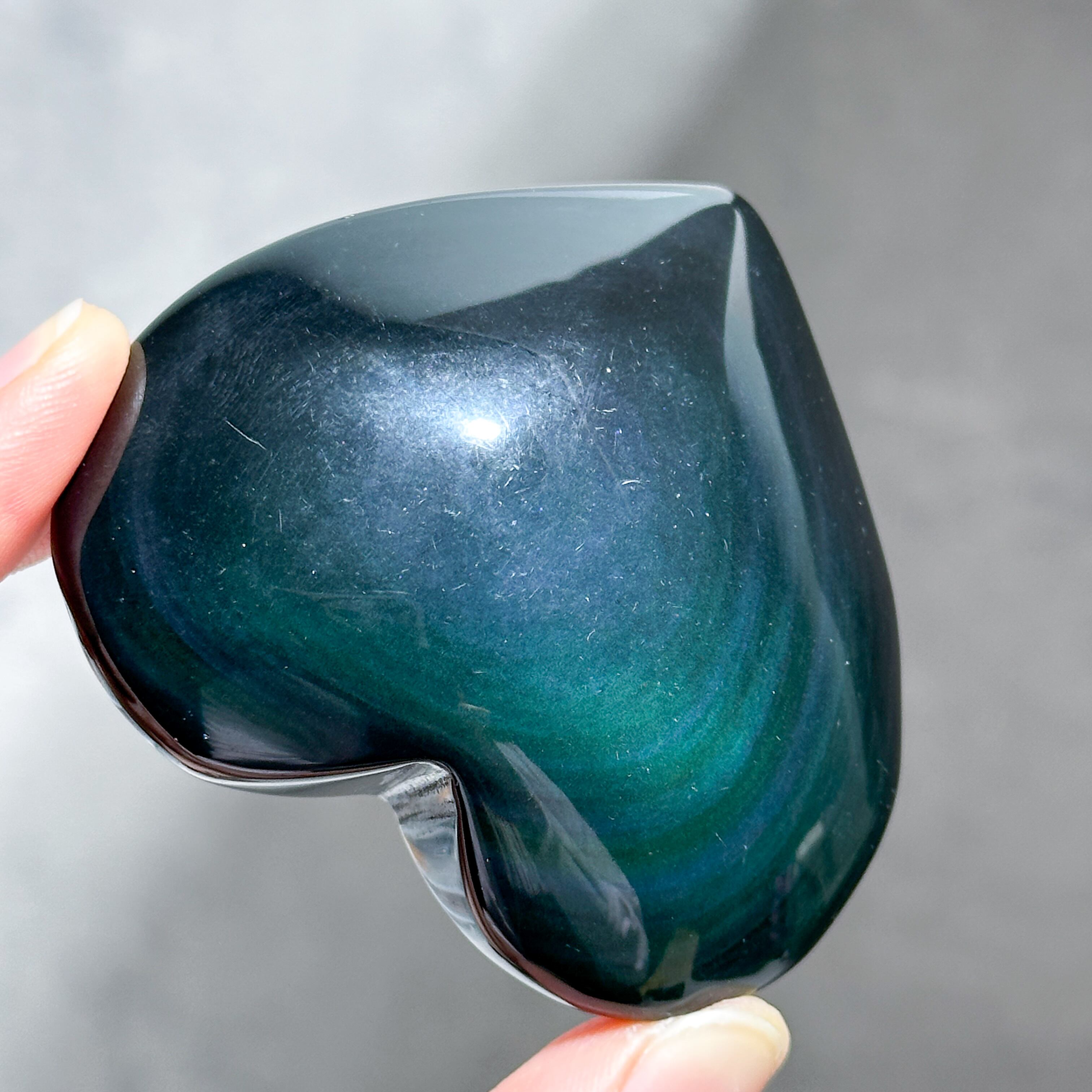 レインボーオブシディアン ハートフラワー 【公式通販】