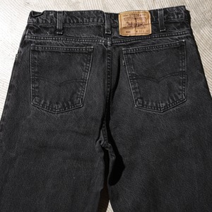 美品 33×32 黒タブ Levi’s 550-4159 USA 92年 サルファーブラックデニムパンツ リーバイス