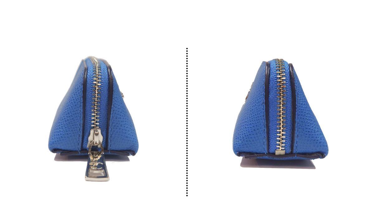 ★ 限定品！ 新品 COACH コーチ ケース 小銭入れ ブルー COACH コーチ レザー 三角 ミニ ポーチ コインケース 小銭入れ コスメ