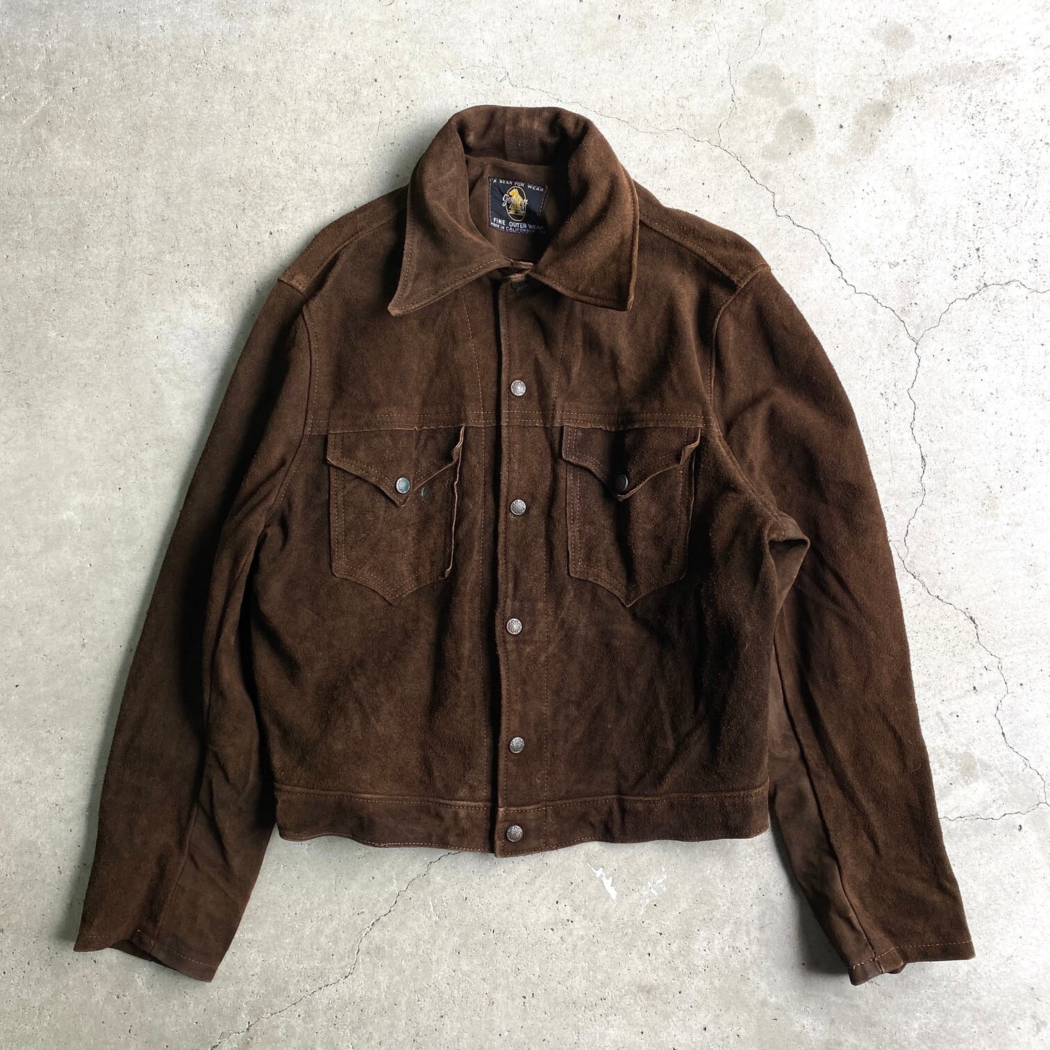 USA製 60年代 Golden Bear ゴールデンベアー スウェード 本革 レザー 