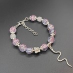 ファンタジーカラー×ホワイトのブレスレット(No.18)