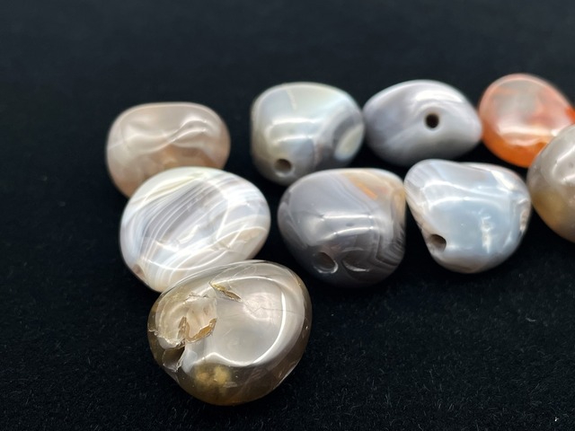 ハンドメイドタンブルビーズ素材セット（瑪瑙）