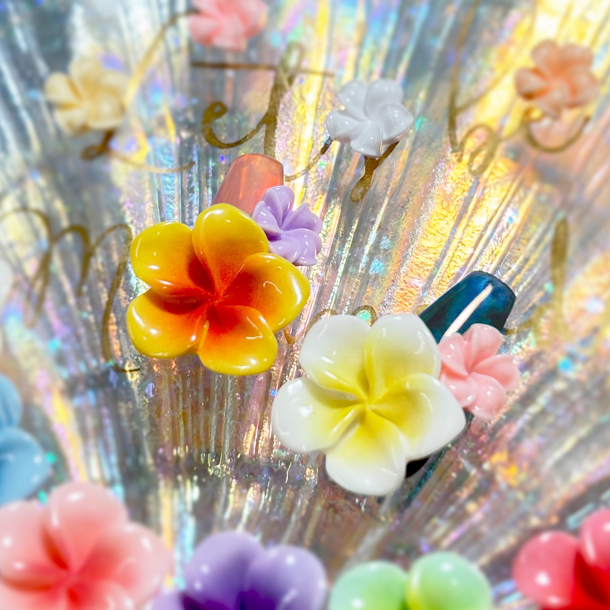 カラフルプルメリアパーツ お花 フラワー 夏（L2p/S4p） | Nail Shop