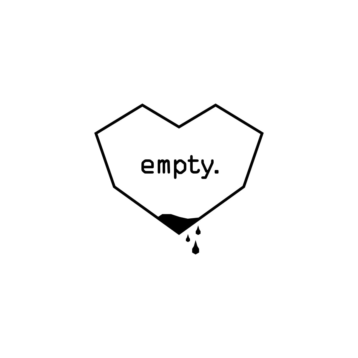 empty. Tシャツ ms49 恋愛したい！ おもしろメッセージ