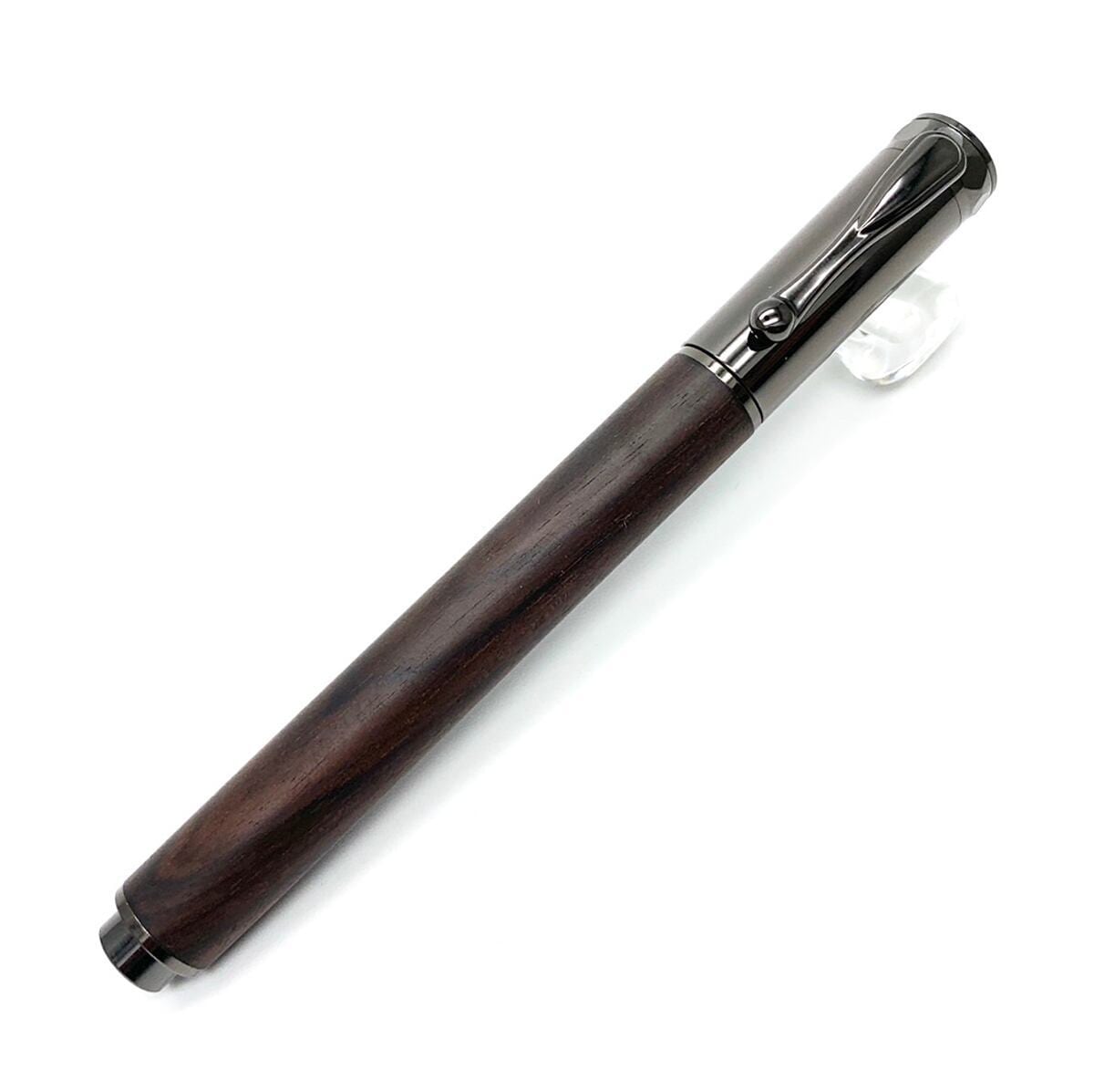 1 黒檀瘤　超極上　マグネットキャップ式万年筆 黒檀 こくたん 希少銘木材の万年筆 マグネットキャップ式 コンバータ