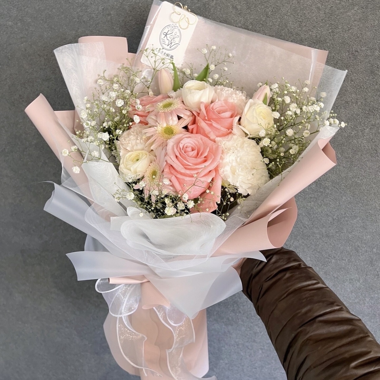 【店舗受取り】韓国風ブーケ 花束 ラッピング付き!