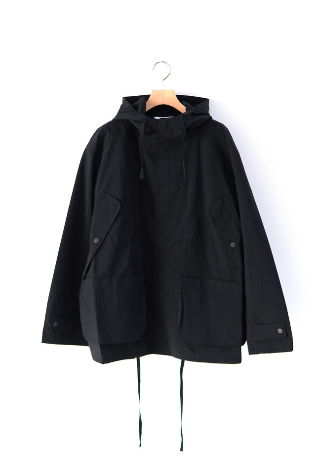 ANCELLM /  WRINKLED NYLON OVER HOODIE / ANC-SH110