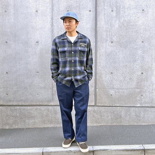 スタンダードカリフォルニア SD Wool Check Shirt ブラウン M