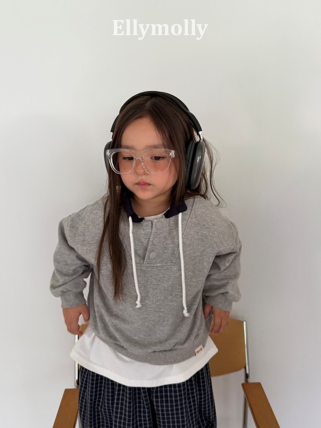 韓国子供服 / 26Autumn / ELLY MOLLY / ツートンハーベストスウェットＴシャツ / 秋服 *5~19*