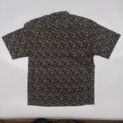 CHUBEI チュウベイ ペイズリー柄 オープンカラー 半袖シャツ M/ブラック