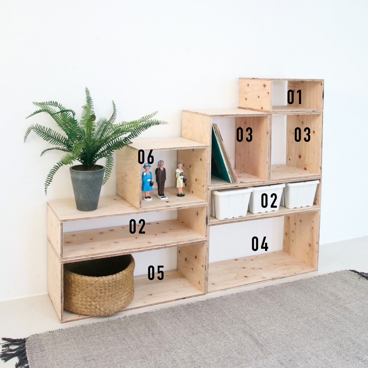 HACO 02/木箱/ラック/ディスプレイ/什器/インテリア/送料無料(北海道