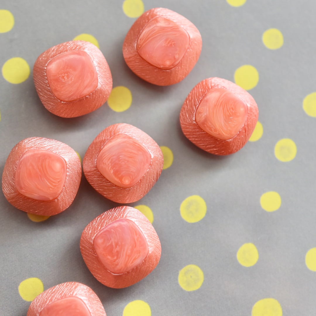 スクエア シャイニーピンク×パステルピンク 17.5㎜