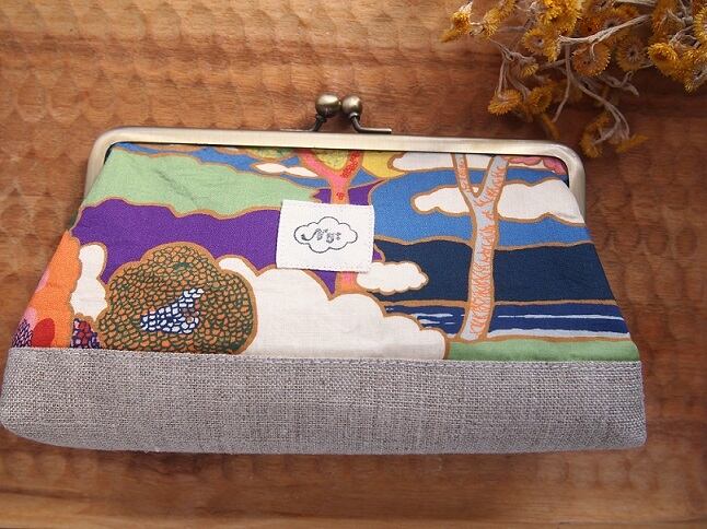 がまぐちポーチ【電磁波シールドメッシュ入り】