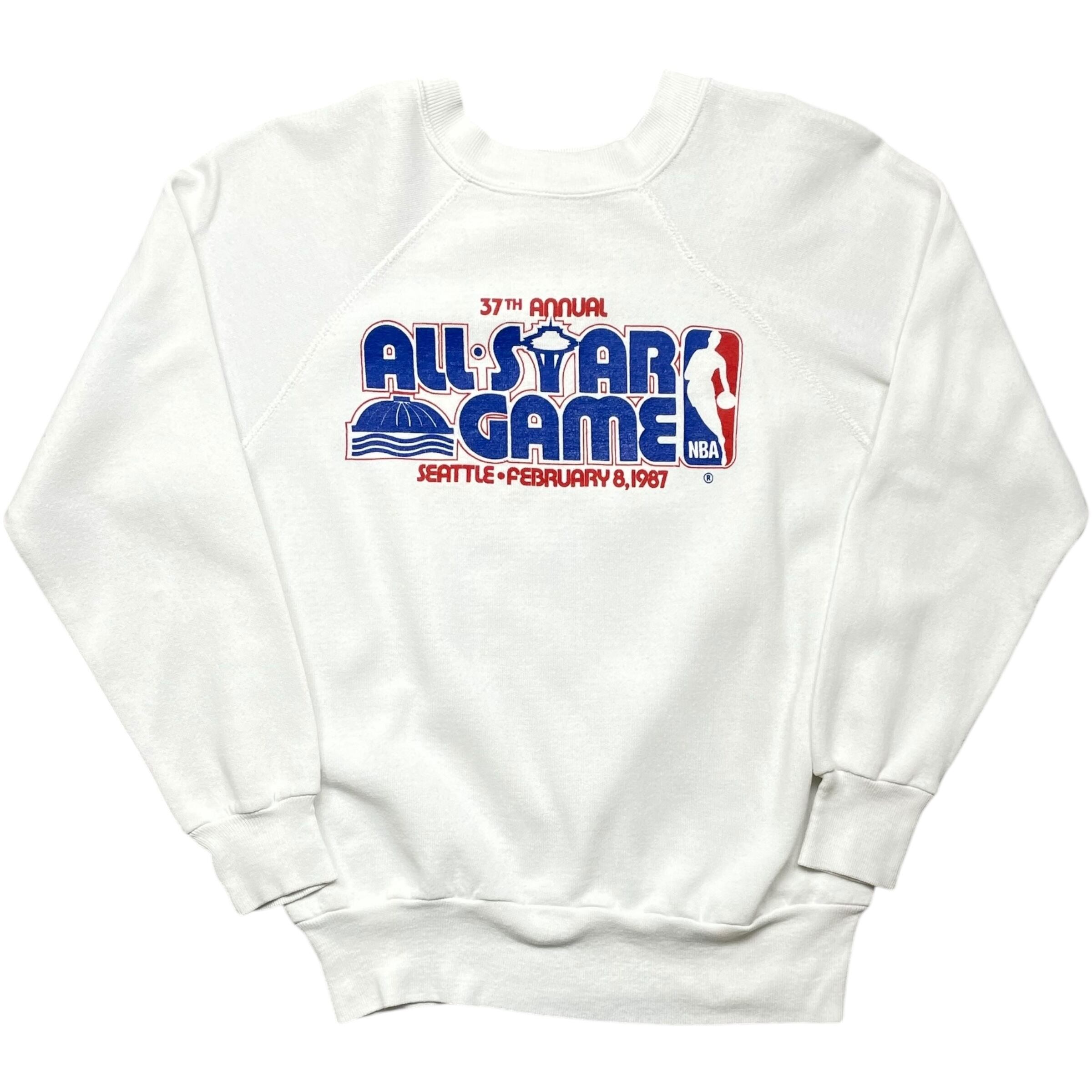 《S》unknown NBAオールスターゲーム スウェット ラグランスリーブ ホワイト80年代 vintage no.6176