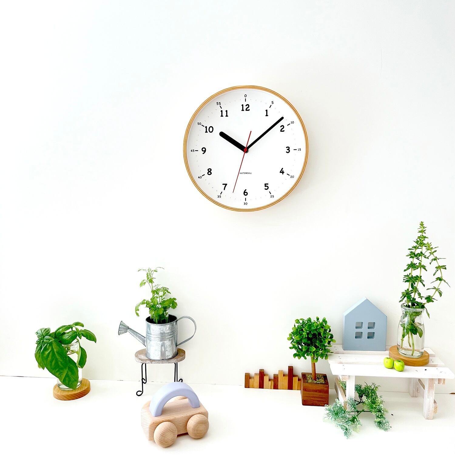 KATOMOKU plywood clock 10 ナチュラル km-76NA 掛け時計 | 加藤木工