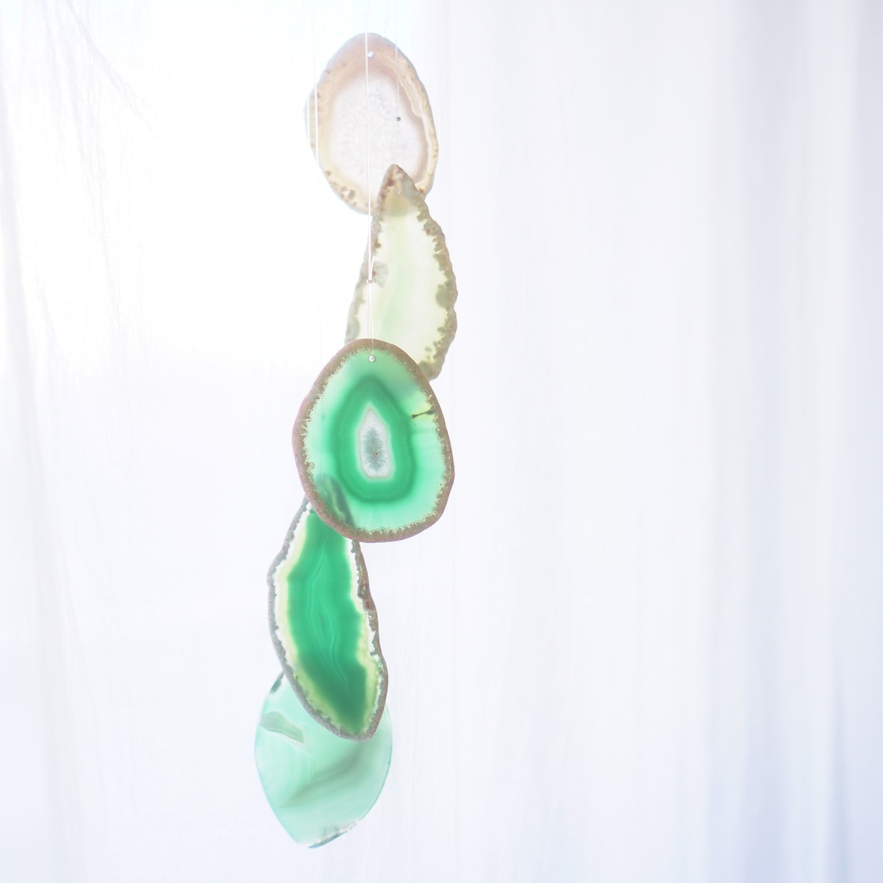 Green Bouquet - アゲートヒーリングチャイム / Agate Sun Catcher Wind Chime 348