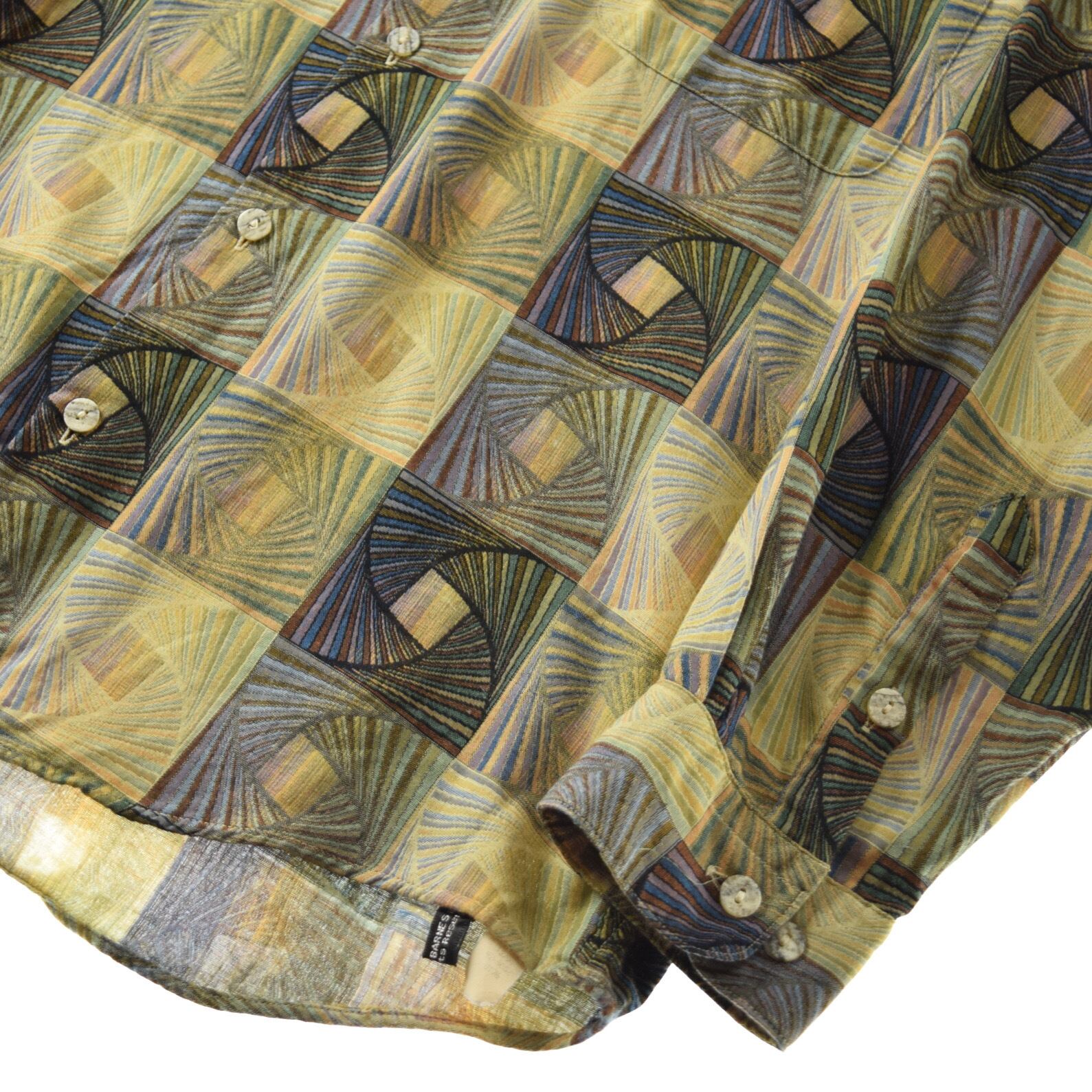 1990's JHANE BARNES ヴィンテージ 総柄コットンシャツ レトロ / 90s