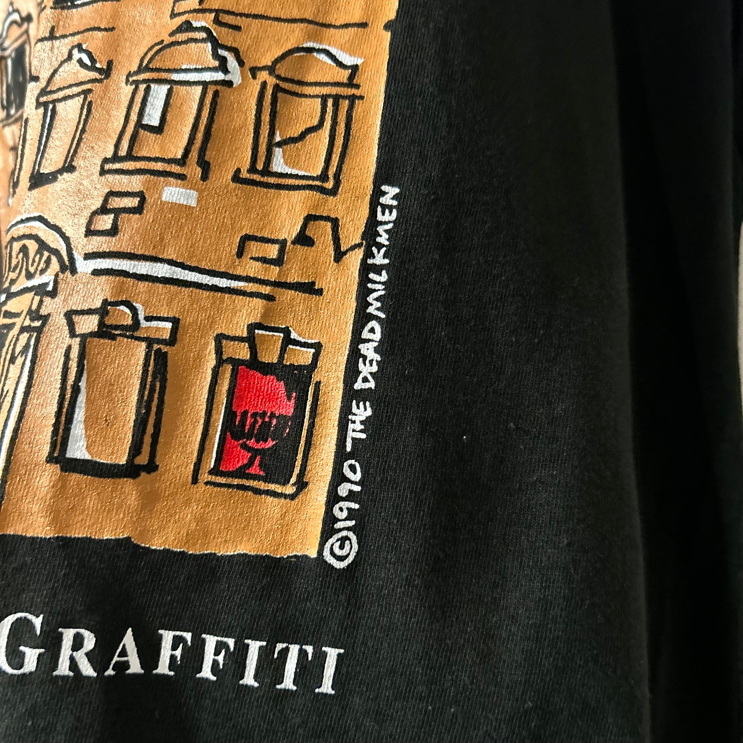 DEAD STOCK“ 1990s THE DEAD MILKMEN “METAPHYSICAL GRAFFITI” T-shirt