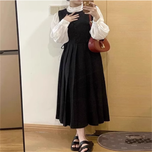 【送料無料】 ワンピース 2点セット ブラウス トップス ロングワンピ マキシワンピ ロング マキシ 袖あり 長袖 クルーネック Aライン フレア 薄手生地 エレガント 可愛い 大人可愛い きれいめ シンプル カジュアル シック コンサバ 華やか 大人 上品 おしゃれ お洒落 こなれ感 高見え 高級感 無地 春 20代 30代 40代 レディース 女性 デート お出かけ 女子会 お呼ばれ 休日 お茶会 授業参観 結婚式 二次会 パーティ 演奏会 オルチャン 韓国系 ファッション プチプラ インスタ映え