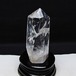 水晶 六角柱 虹入り 水晶 ポイント 台座付属 置物 原石 一点物 152-4528