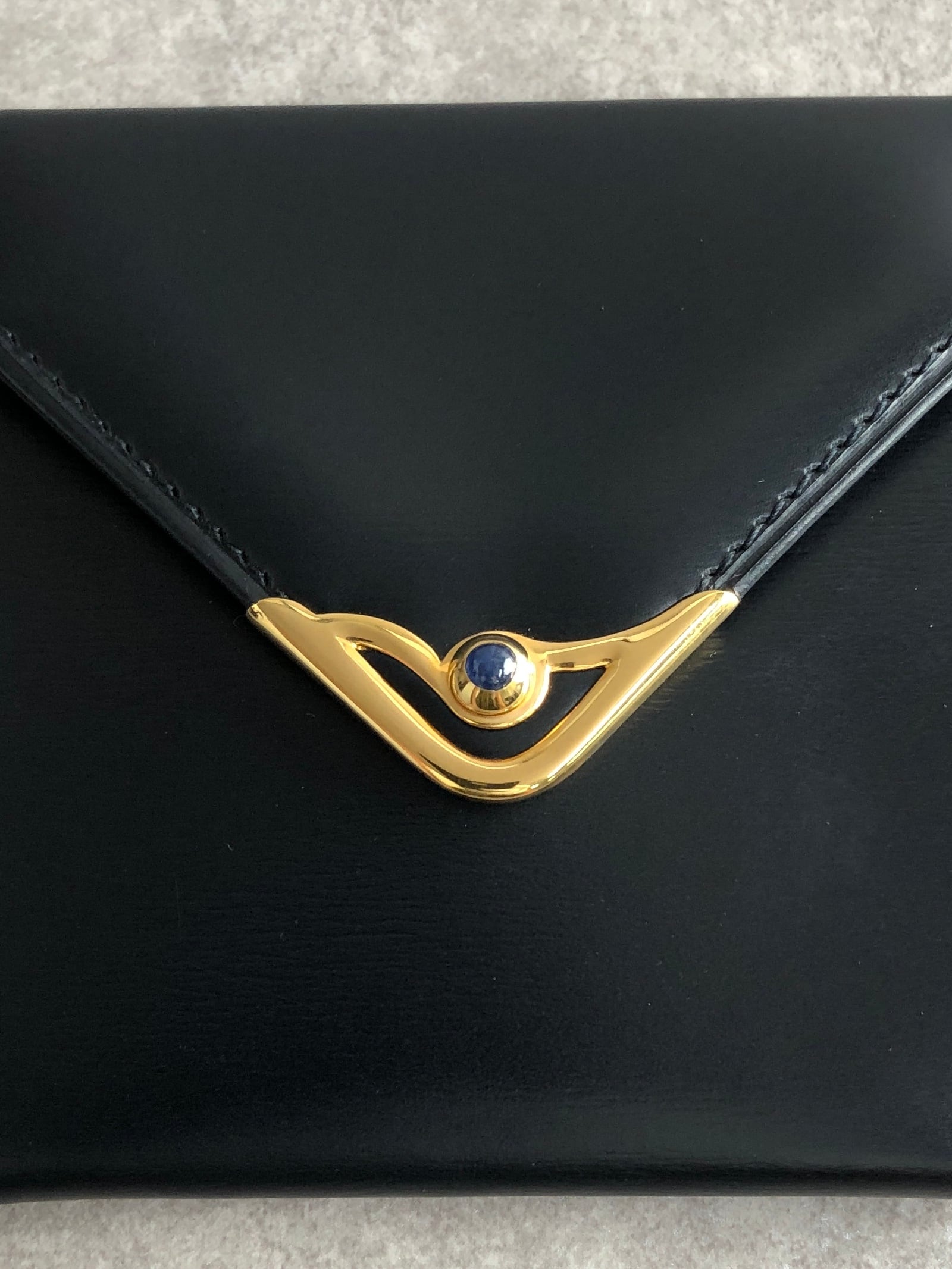 良品　廃盤希少　カルティエ　サファイアライン　ケース　小銭入れ　レザー　黒 Cartier カルティエ サファイアライン コインケース ブラック レザー