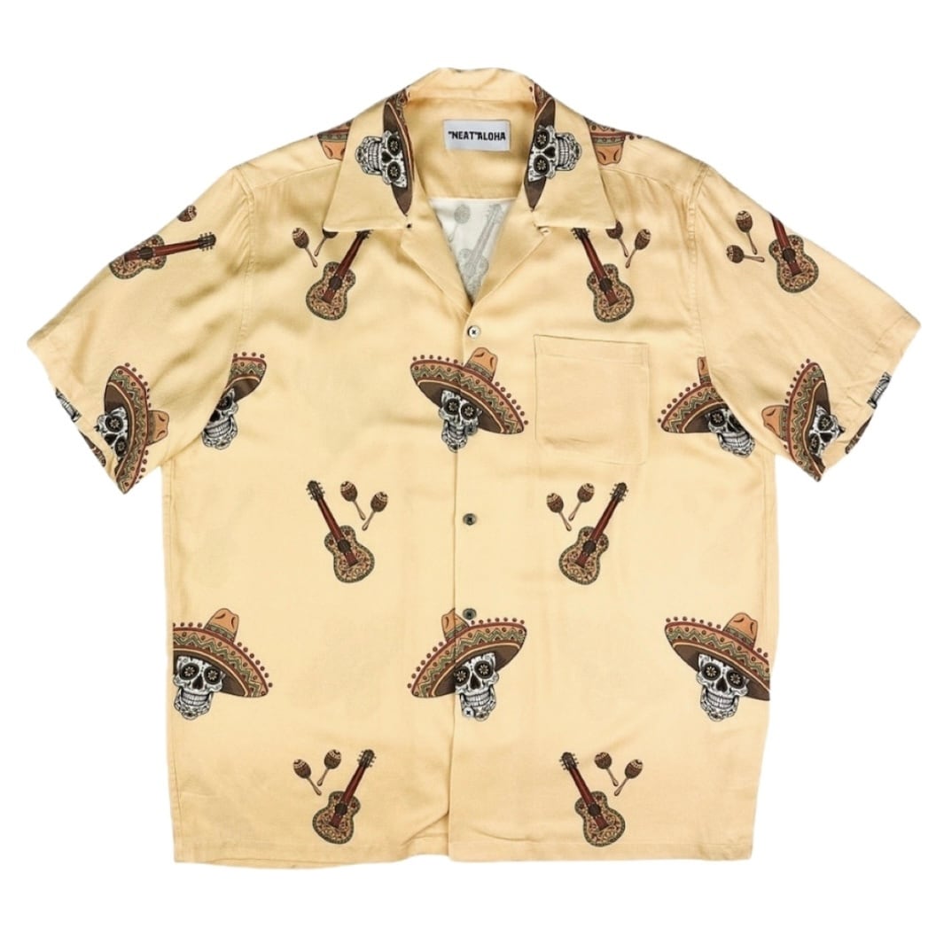 【"NEAT"ALOHA】"CALAVERA" ニートアロハ トップス アロハシャツ 半袖シャツ
