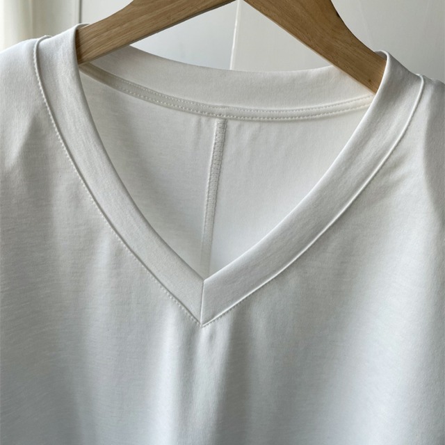 back lace design shoulder padded t-shirt L0595