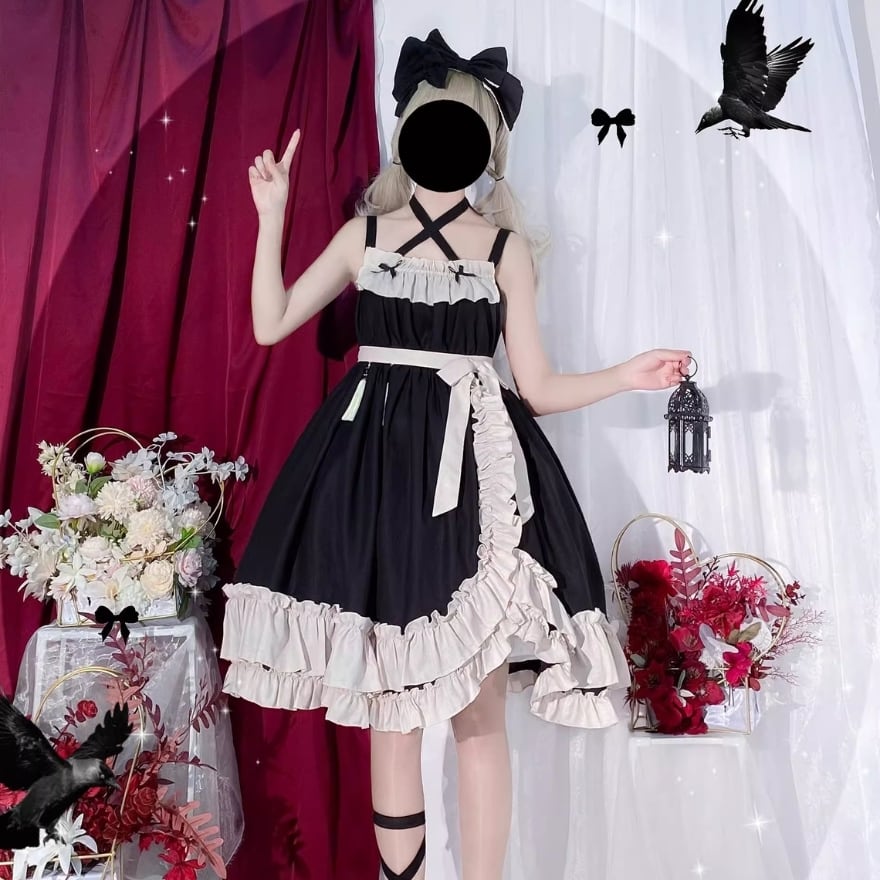 慈雨　モヘアの刺繍インパクトあり、アシンメトリージャンパースカート 慈雨モヘアの刺繍インパクトあり、アシンメトリージャンパースカート