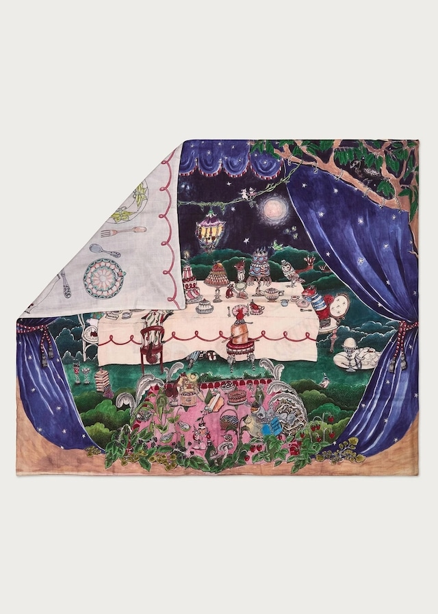 【 FORIVOR 】Large Muslin Blankets / 120 X 150cm / Once Upon A Feast（昔々ある宴で）