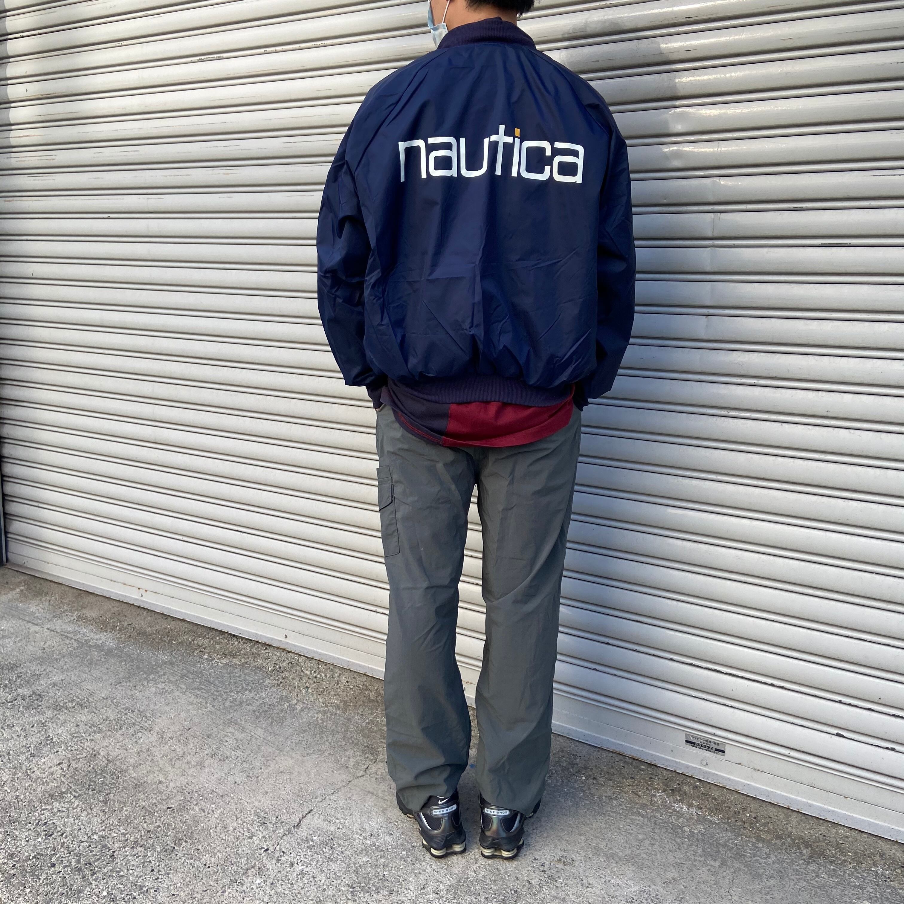 NAUTICA  バックプリント ナイロンジャケット