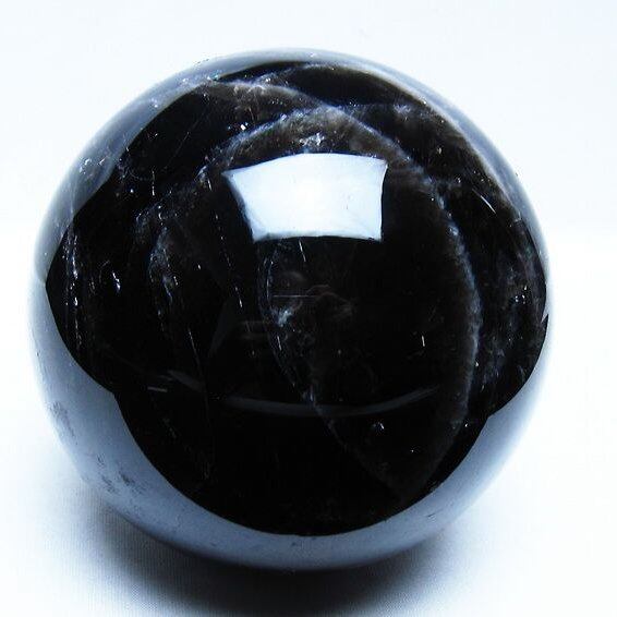 2.1Kg モリオン 黒水晶 丸玉 117mm スフィア 一点物 161-937