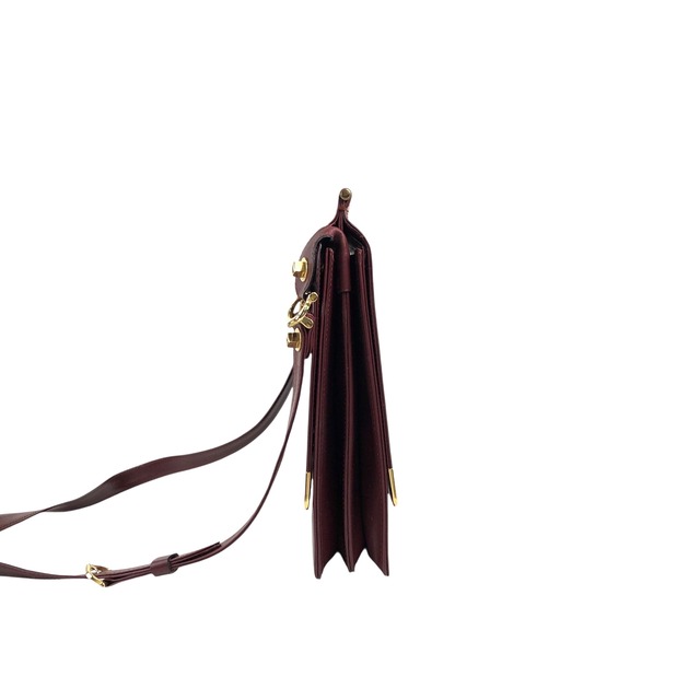 Cartier カルティエ マストライン ショルダーバッグ ボルドー レザー フラップ vintage ヴィンテージ オールド 26hrc3